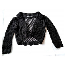 Crocheted black bolero
