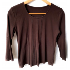 Brown blouse with 3/4 sleeves