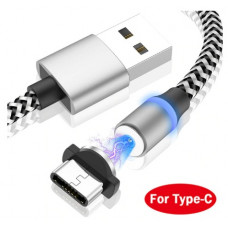 Micro USB LED cable, Magnetic fast charge Type-C