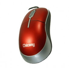 Chicony Wired optical mouse, 800dpi, PS2, red / silver