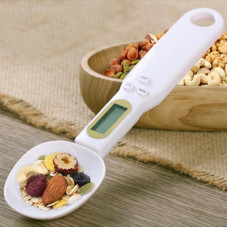 Kitchen spoon with weighing function and LCD display - White